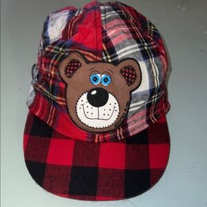 Zoodles Plaid Bear Kids Hat
